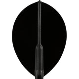 *Cosmo Darts - Fit Flight - Set of 6 - Teardrop Dark Black