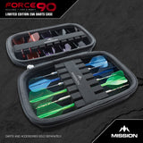 Mission Force 90 Dart Case - EVA Formgepresstes Wallet - Limitierte Auflage - Groß - Grau Denim
