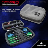 Mission Force 90 Dart Case - EVA Formgepresstes Wallet - Limitierte Auflage - Groß - Grau Denim