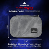 Mission Force 90 Dart Case - EVA Formgepresstes Wallet - Limitierte Auflage - Groß - Grau Denim