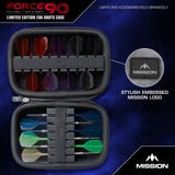 Mission Force 90 Dart Case - EVA Formgepresstes Wallet - Limitierte Auflage - Groß - Grau Denim