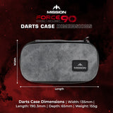 Mission Force 90 Dart Case - EVA Formgepresstes Wallet - Limitierte Auflage - Slim - Grau Denim