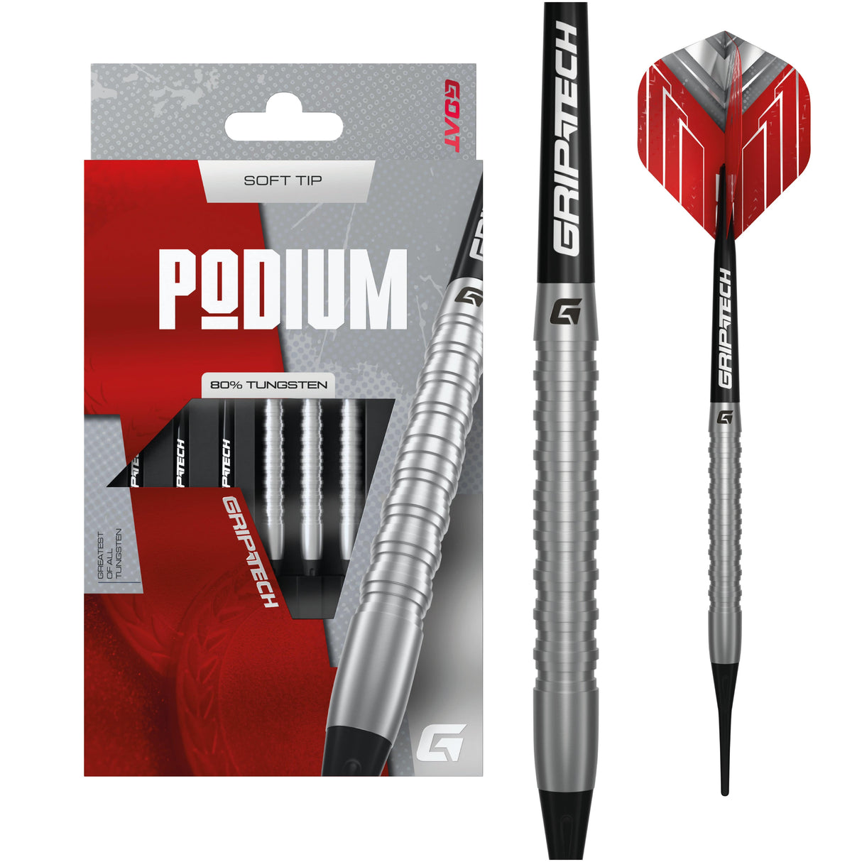 Goat Podium Darts - Welche Spitze - 80% Tungsten - Silber - 18g