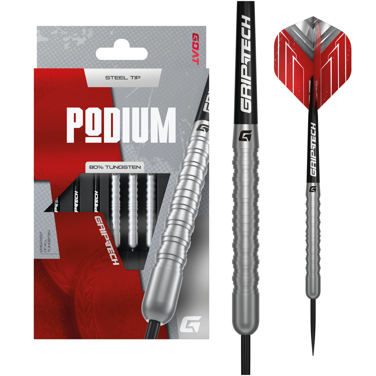 Goat Podium Darts - Stahlsptize - 80% Tungsten - Silber