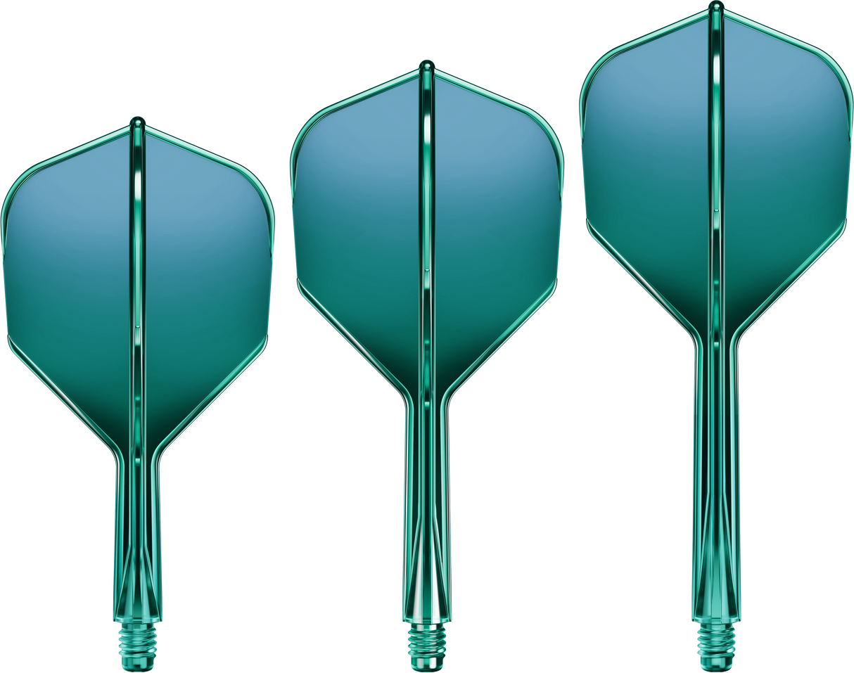 Goat A1R Dart Flights - Formgepresstes Flight & Schaft System - Standard No6 - Grün