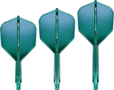 Goat A1R Dart Flights - Formgepresstes Flight & Schaft System - Standard No6 - Grün