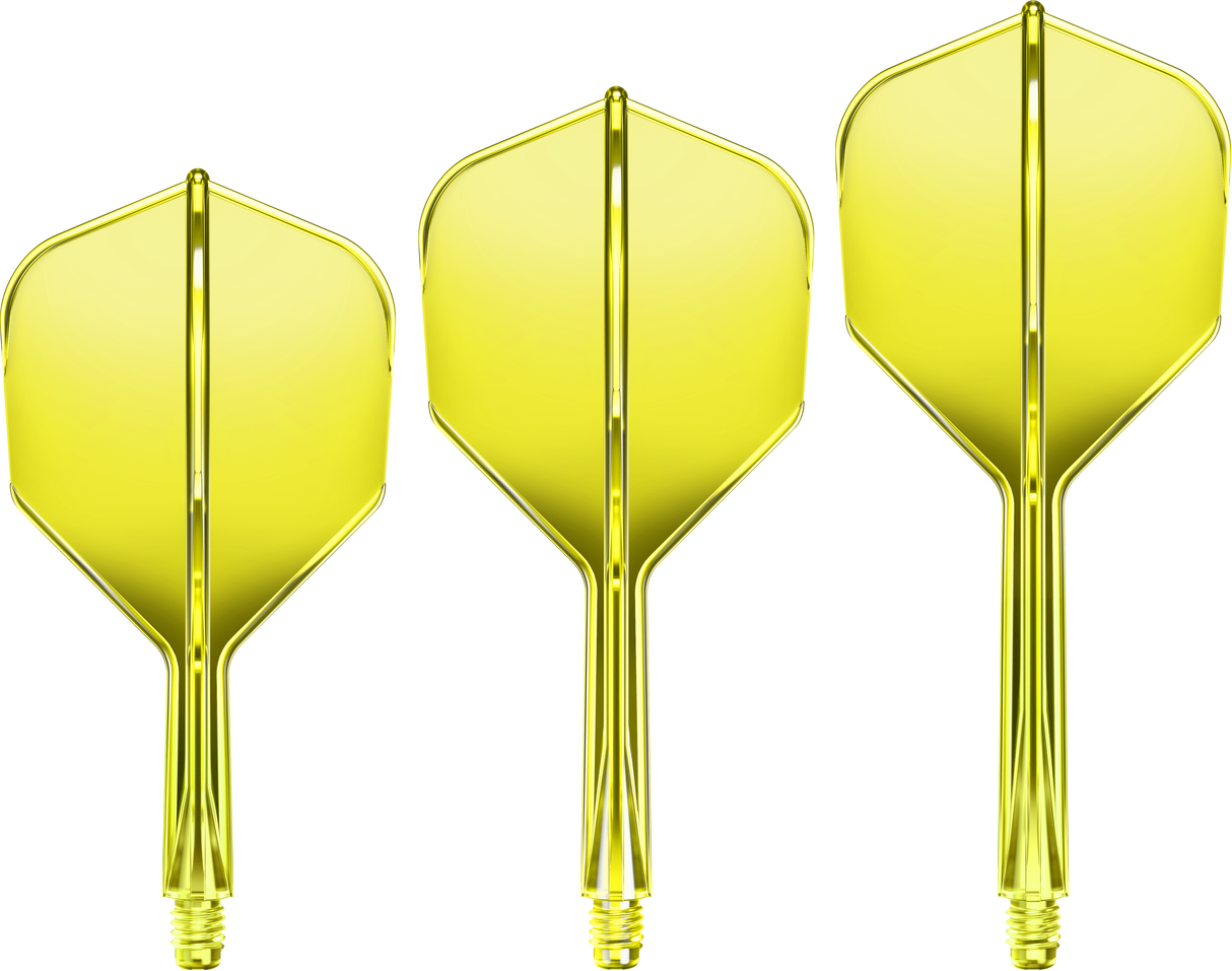 Goat A1R Dart Flights - Formgepresstes Flight & Schaft System - Standard No6 - Gelb