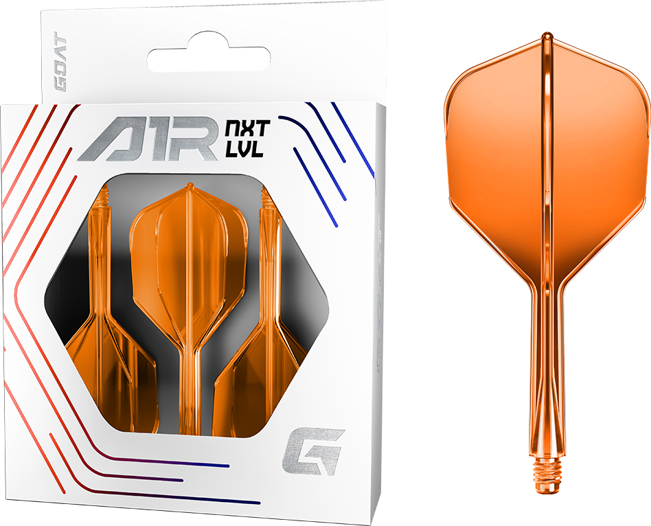 Goat A1R Dart Flights - Formgepresstes Flight & Schaftsystem - Standard No6 - Orange