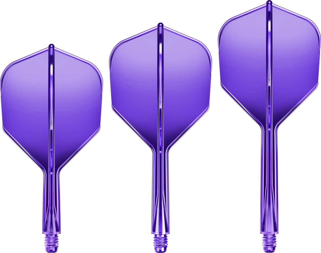 Goat A1R Dart Flights - Formgepresstes Flight & Schaft System - Standard No6 - Lila