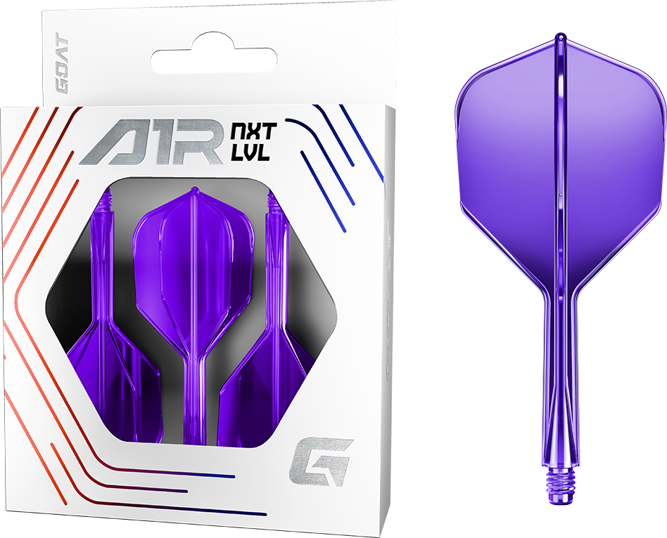 Goat A1R Dart Flights - Formgepresstes Flight & Schaft System - Standard No6 - Lila