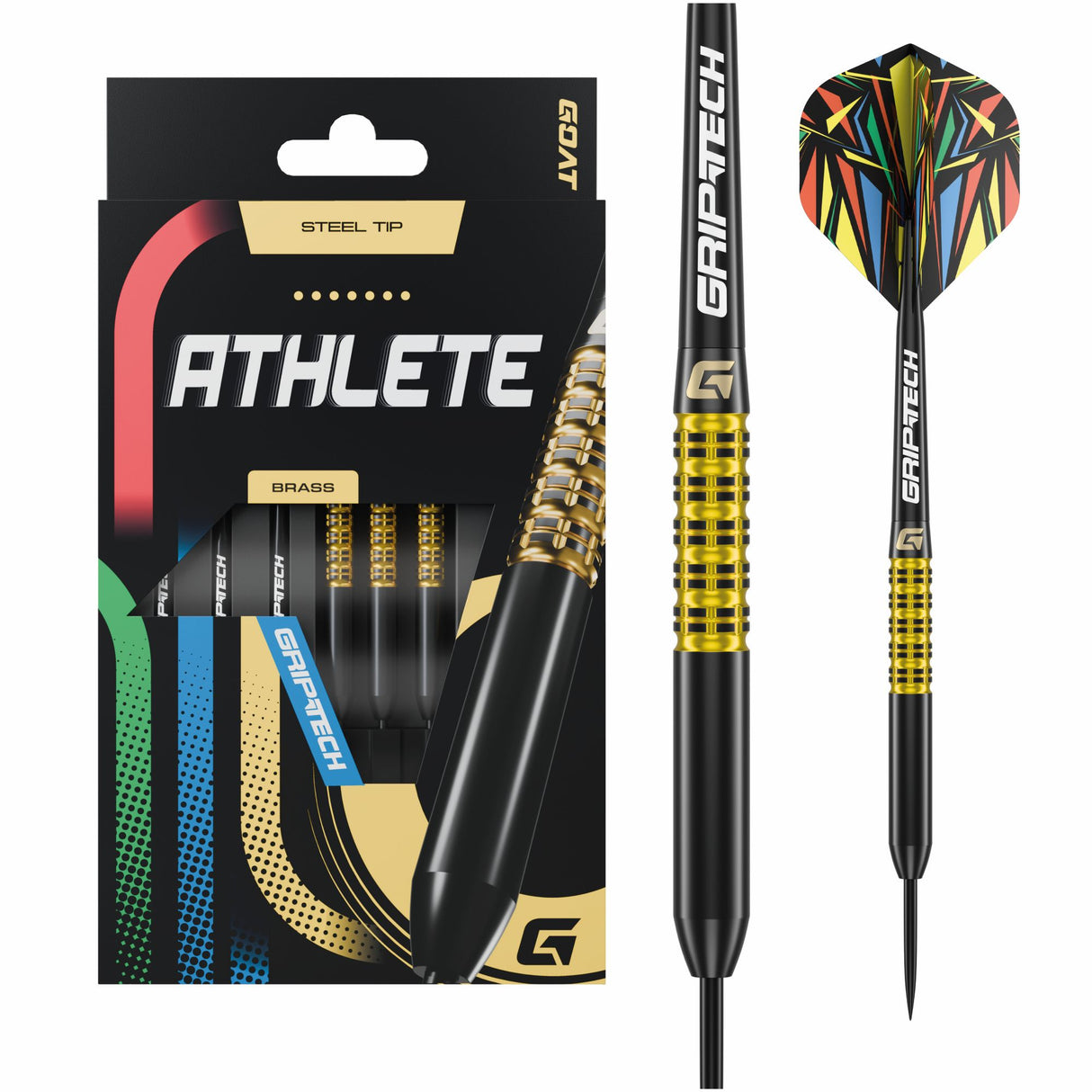 Goat Athlete Darts – Stahlspitze – Messing – Gelb – 12 g