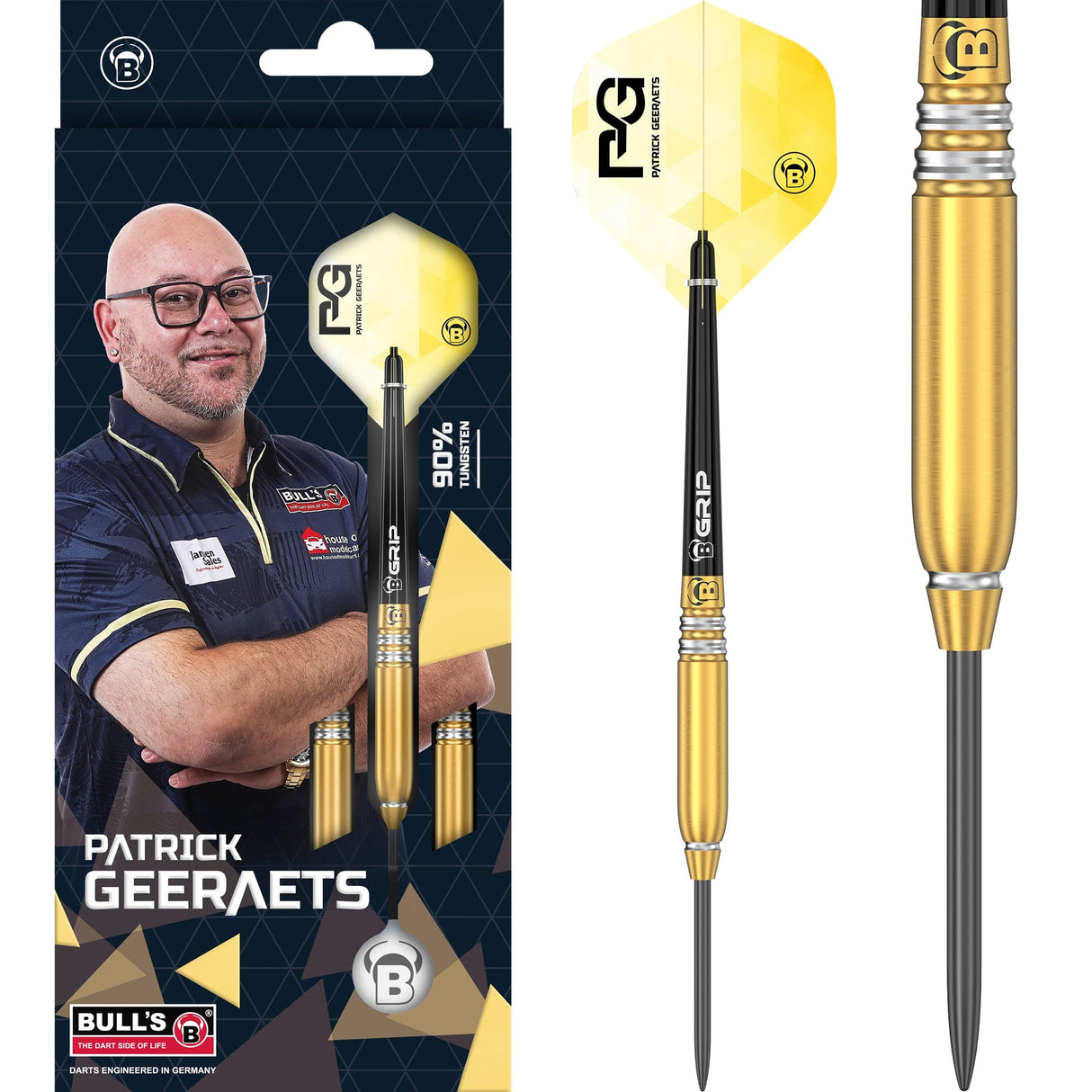 BULL'S Patrick Geeraets Darts - Stahlspitze - 90% Tungsten - 23g