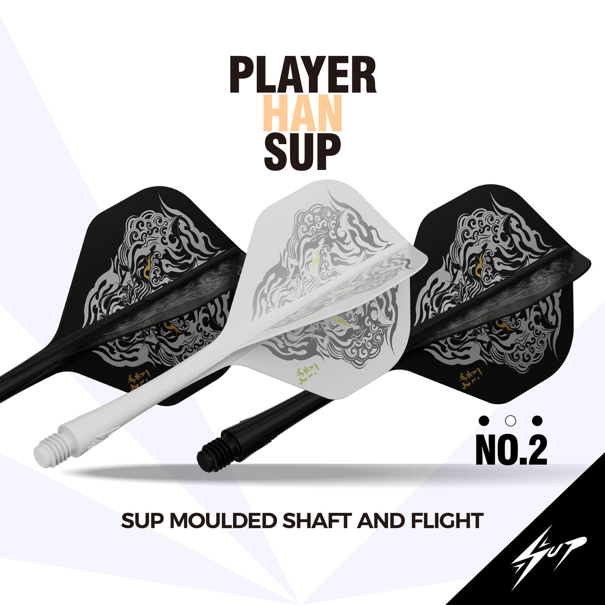Caliburn SUP Dart Flights - Formgepresster Schaft & Flight - Han - Standard No6