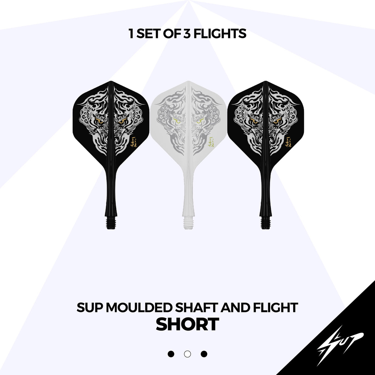 Caliburn SUP Dart Flights - Formgepresster Schaft & Flight - Han - Standard No6