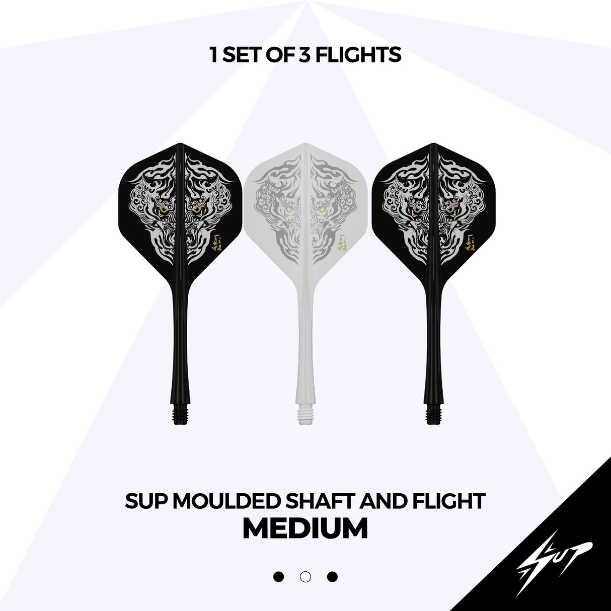 Caliburn SUP Dart Flights - Formgepresster Schaft & Flight - Han - Standard No6