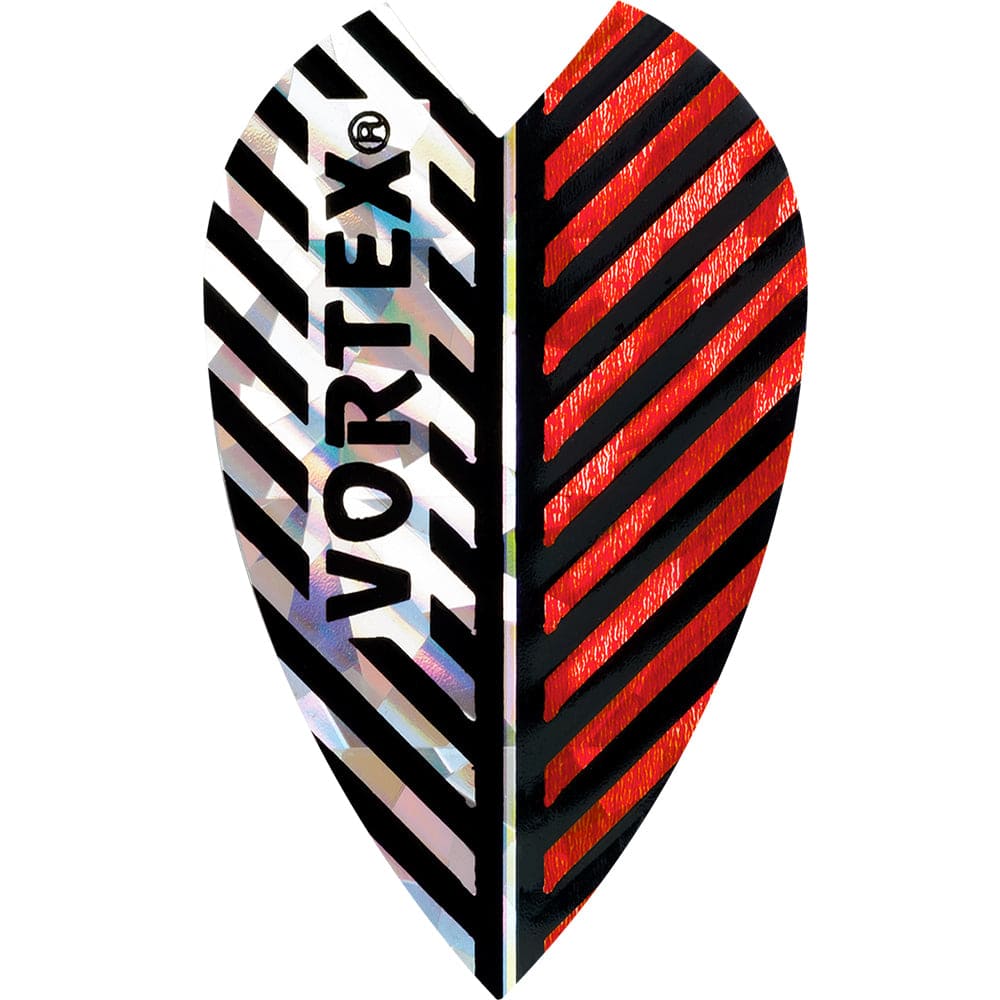 *Harrows Dart Flights - Vortex - Feather - Std - Silver Red