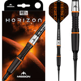 Mission Horizon Darts - Welche Spitze - 95% Tungsten - Schwarz PVD & Orange - 18g