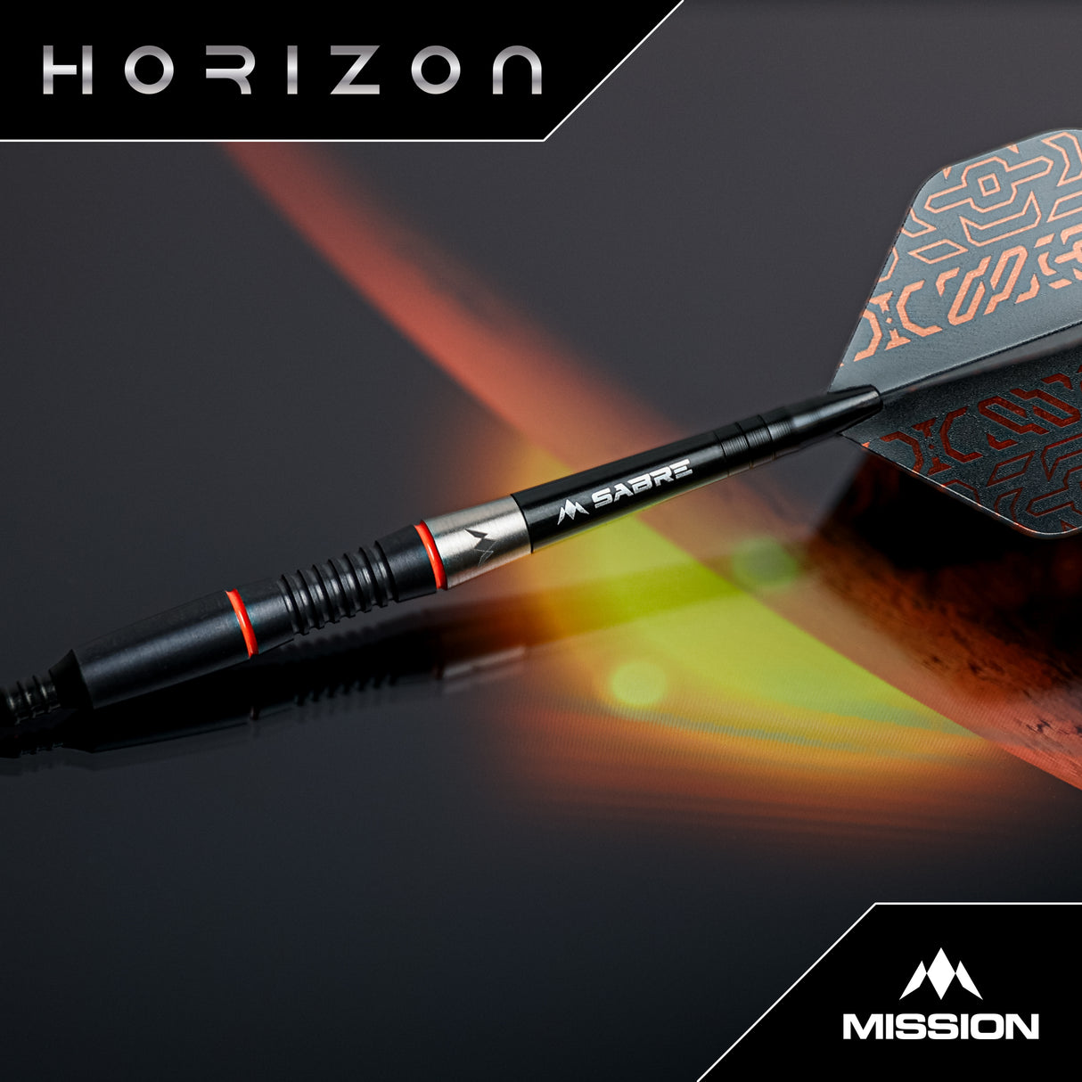 Mission Horizon Darts - Welche Spitze - 95% Tungsten - Schwarz PVD & Orange - 18g