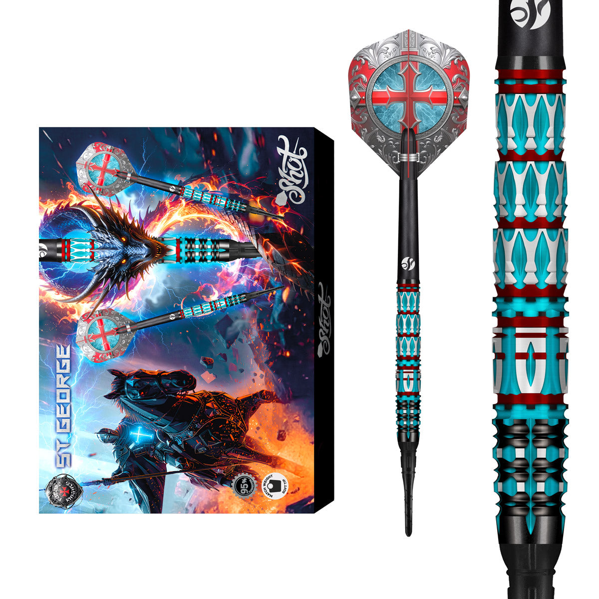 Shot Future Knights Darts - Welche Spitze - 95% Tungsten - St George