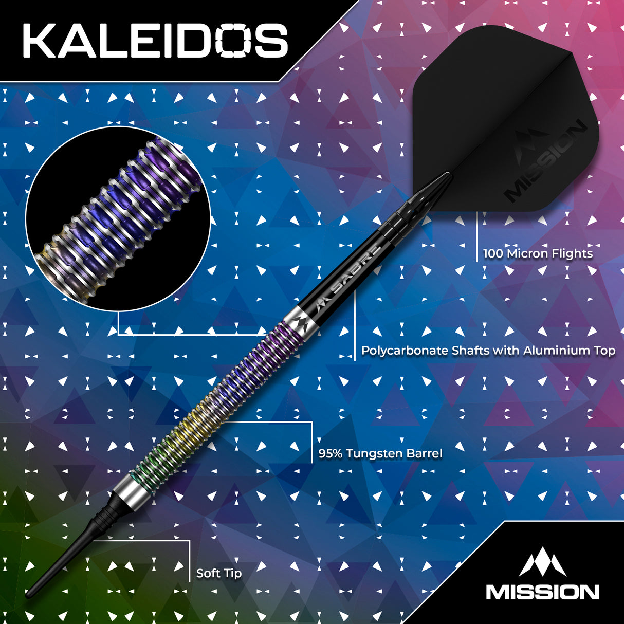 Mission Kaleidos Darts - Welche Spitze - 95% Tungsten