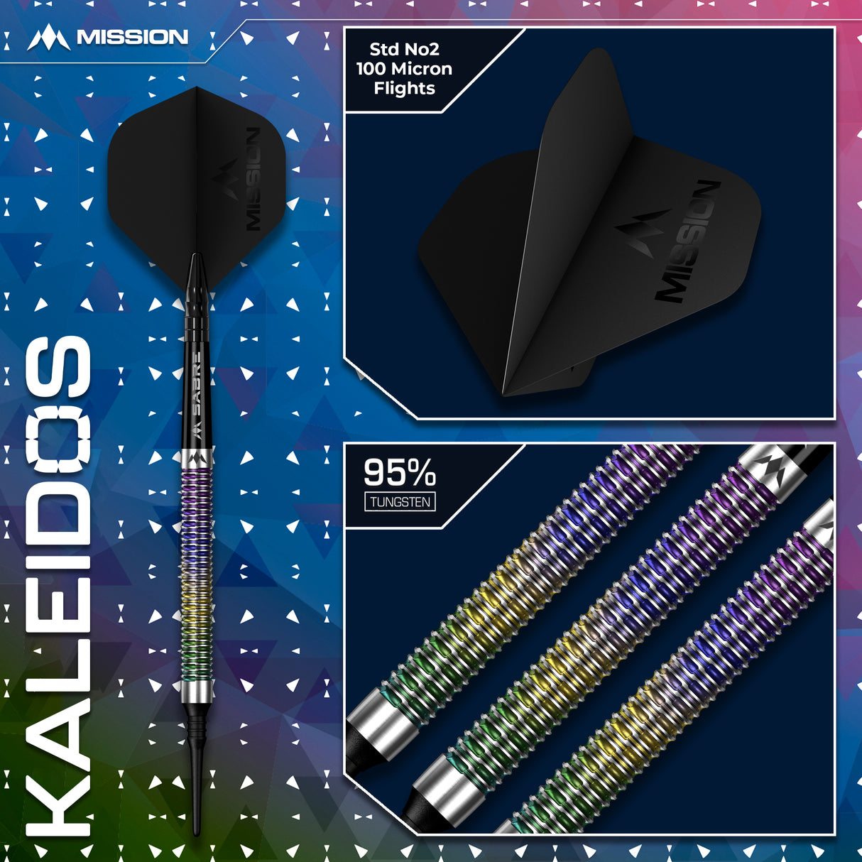Mission Kaleidos Darts - Welche Spitze - 95% Tungsten