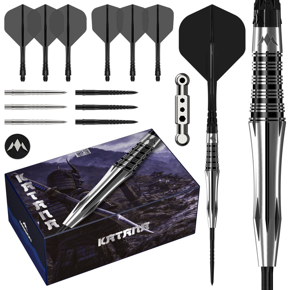 Mission Katana Darts - Stahlspitze - 95% Tungsten