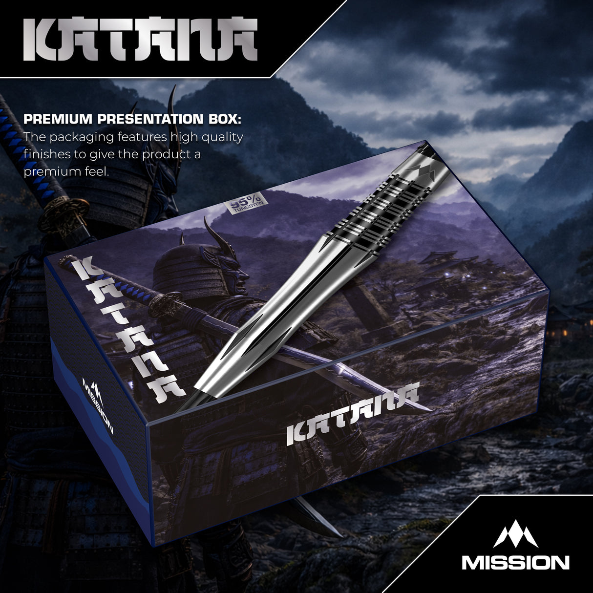 Mission Katana Darts - Stahlspitze - 95% Tungsten