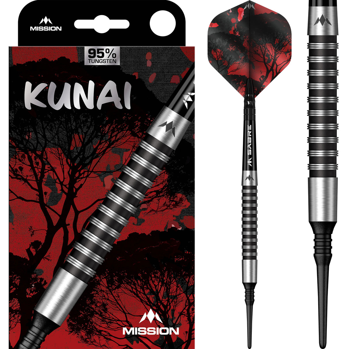 Mission Kunai Darts - Welche Spitze - 95% Tungsten - Schwarz PVD - 19g