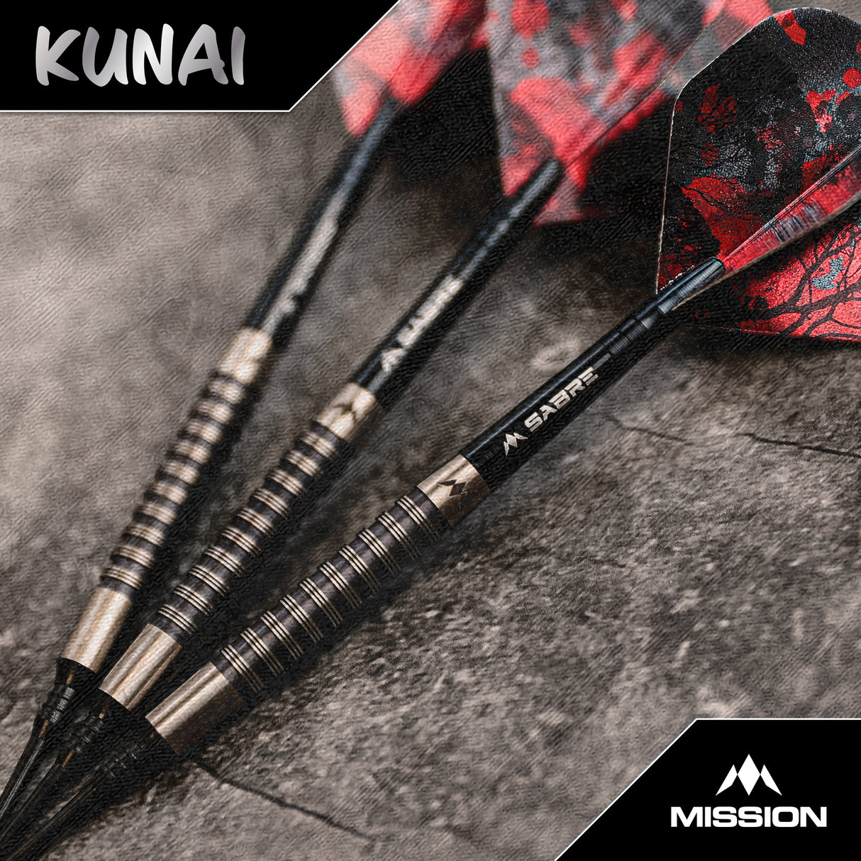 Mission Kunai Darts - Welche Spitze - 95% Tungsten - Schwarz PVD - 19g