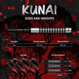 Mission Kunai Darts - Welche Spitze - 95% Tungsten - Schwarz PVD - 19g