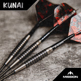Mission Kunai Darts - Stahlspitze - 95% Tungsten - Schwarz PVD