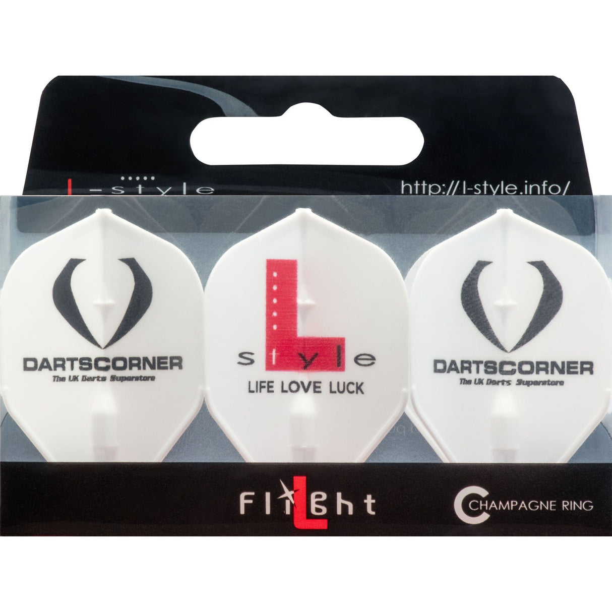 L-Style - EZ L-Flights - Integrated Champagne Ring - L1EZ - Darts Corner - Life Love Luck
