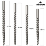 *Mission Lunar CS Dart Points - Spare Points - Rough Cut - Silver