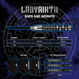 Mission Labyrinth Darts - Stahlspitze - 90% Tungsten - Schwarz PVD