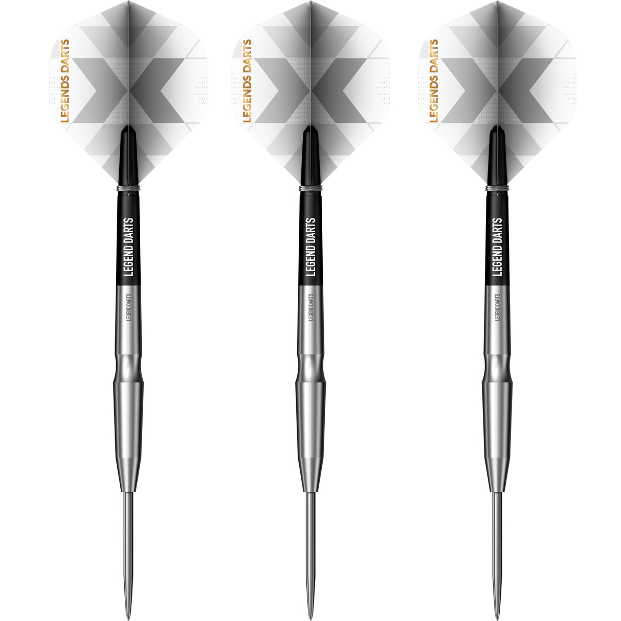 Legend Darts – Stahlspitze – 90 % Wolfram – Pro-Serie – V23 – glatte Muschel