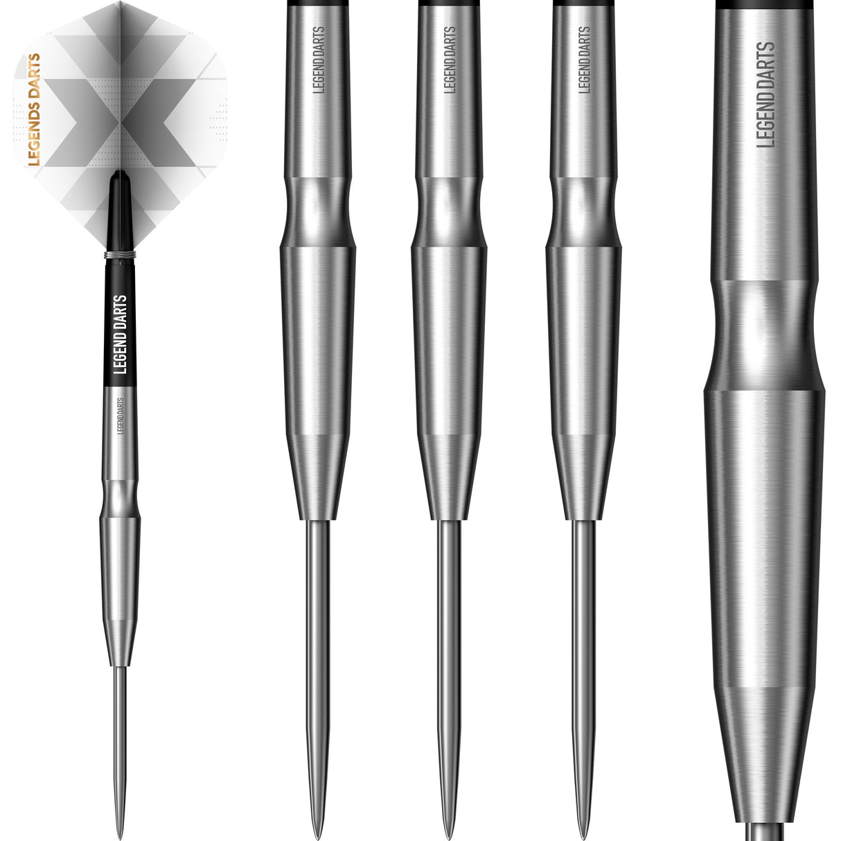 Legend Darts – Stahlspitze – 90 % Wolfram – Pro-Serie – V23 – glatte Muschel