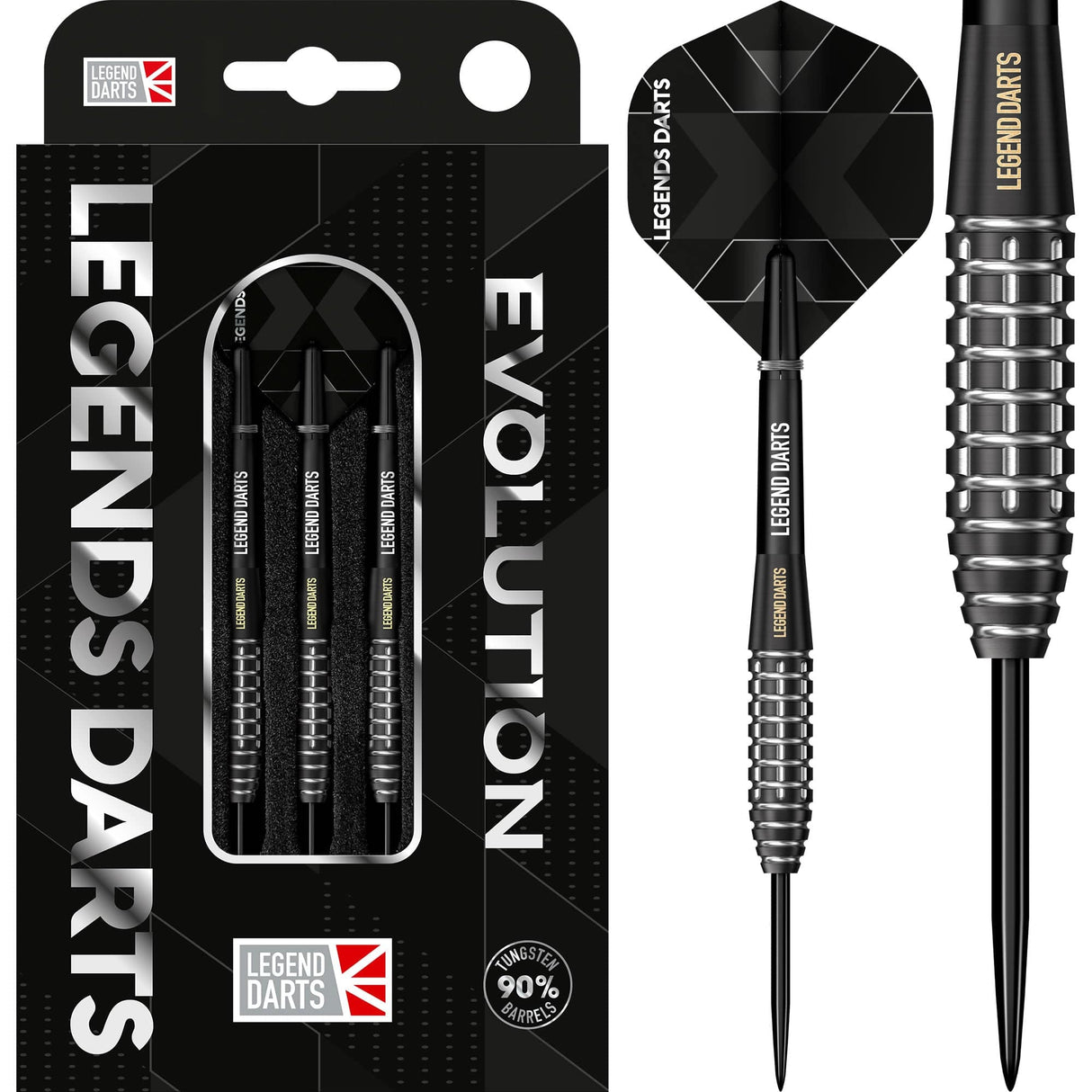 Legend Darts - Steel Tip - Evolution Series - B13 - Black - Grenade Bomb