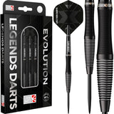 Legend Darts - Stahlspitze - Evolution Serie - B01 - Schwarz - Micro Scallop