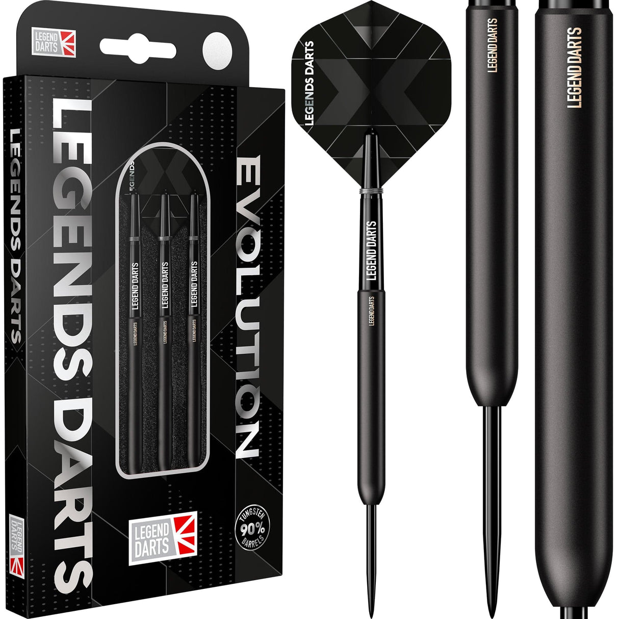 Legend Darts - Steel Tip - Evolution Series - B06 - Black - Smooth