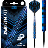 Mission Lex Paeshuyse Darts - Stahlspitze - 90% Tungsten - Blau & Schwarz