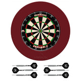 Mission Samurai II x Arsenal Dartboard-Set – Dartscheibe, Surround und 2 Sets Messingpfeile – Rot
