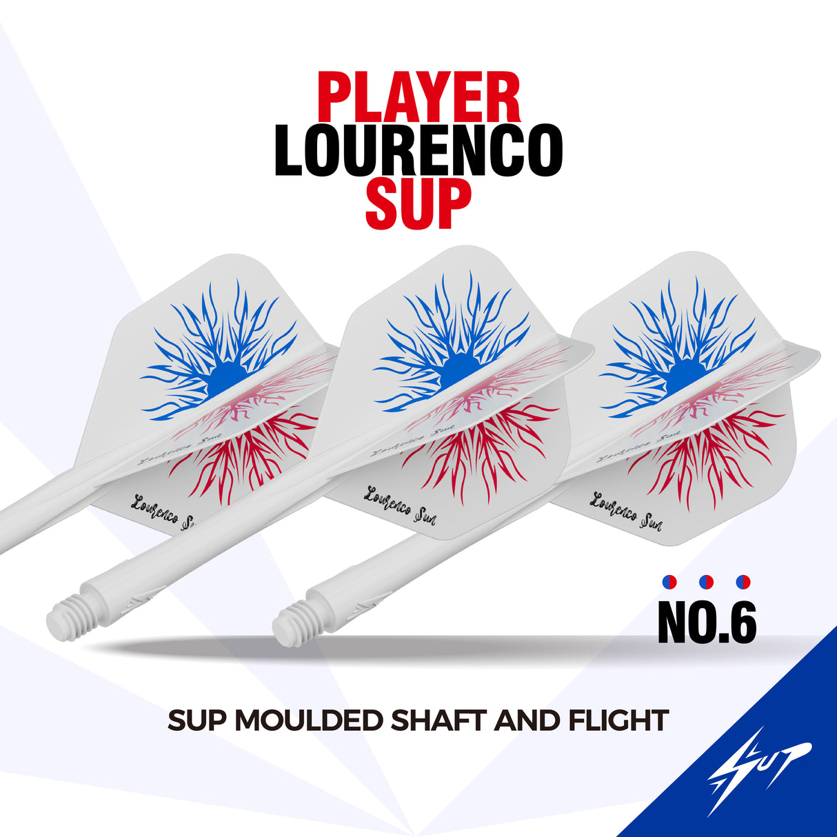 Caliburn SUP Dart Flights - Formgepresster Schaft & Flight - Lourenco - Standard No6