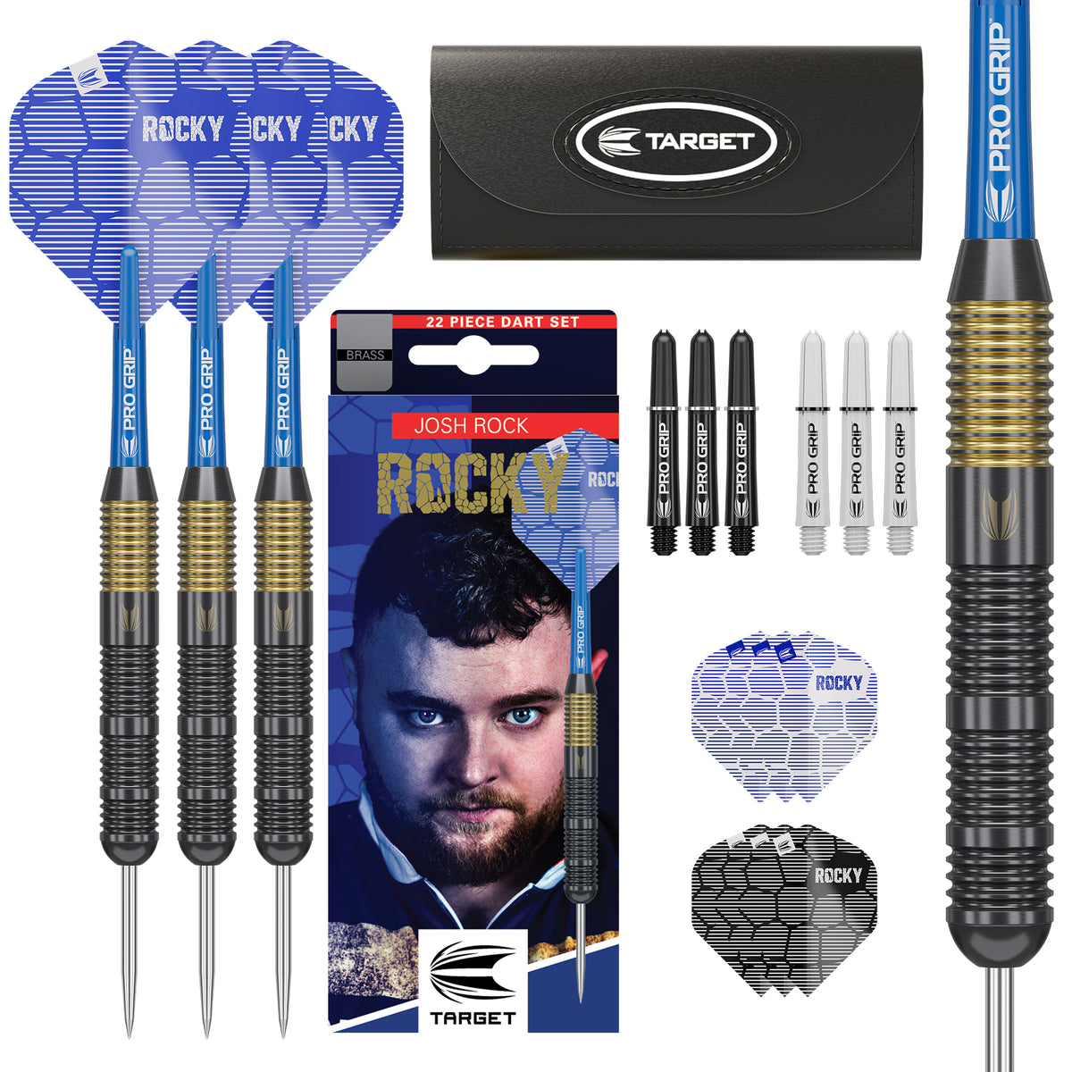 Target Josh Rock Darts - Stahlspitze - Messing