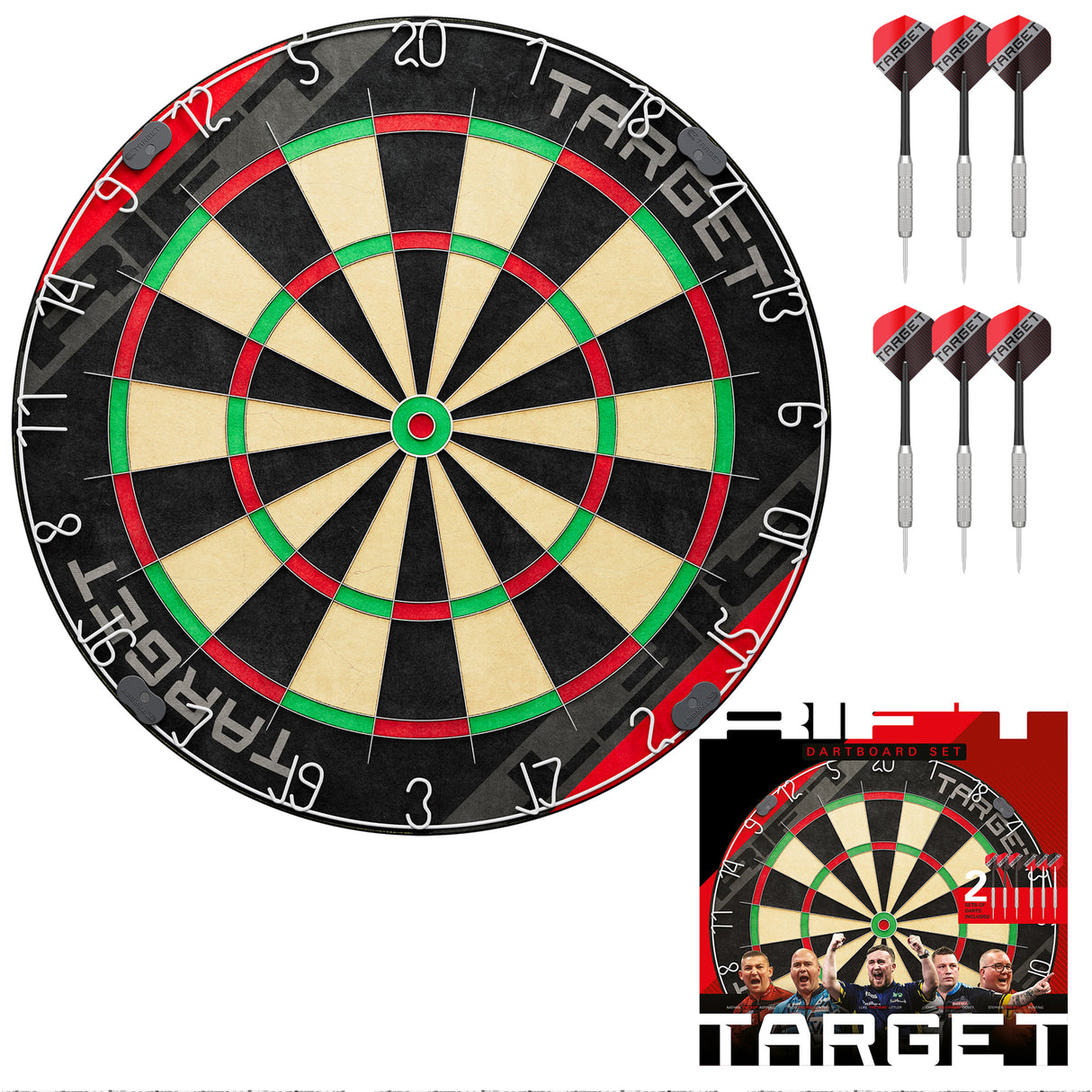 Target Rift Dartboard Set - Dartboard + 6 Darts