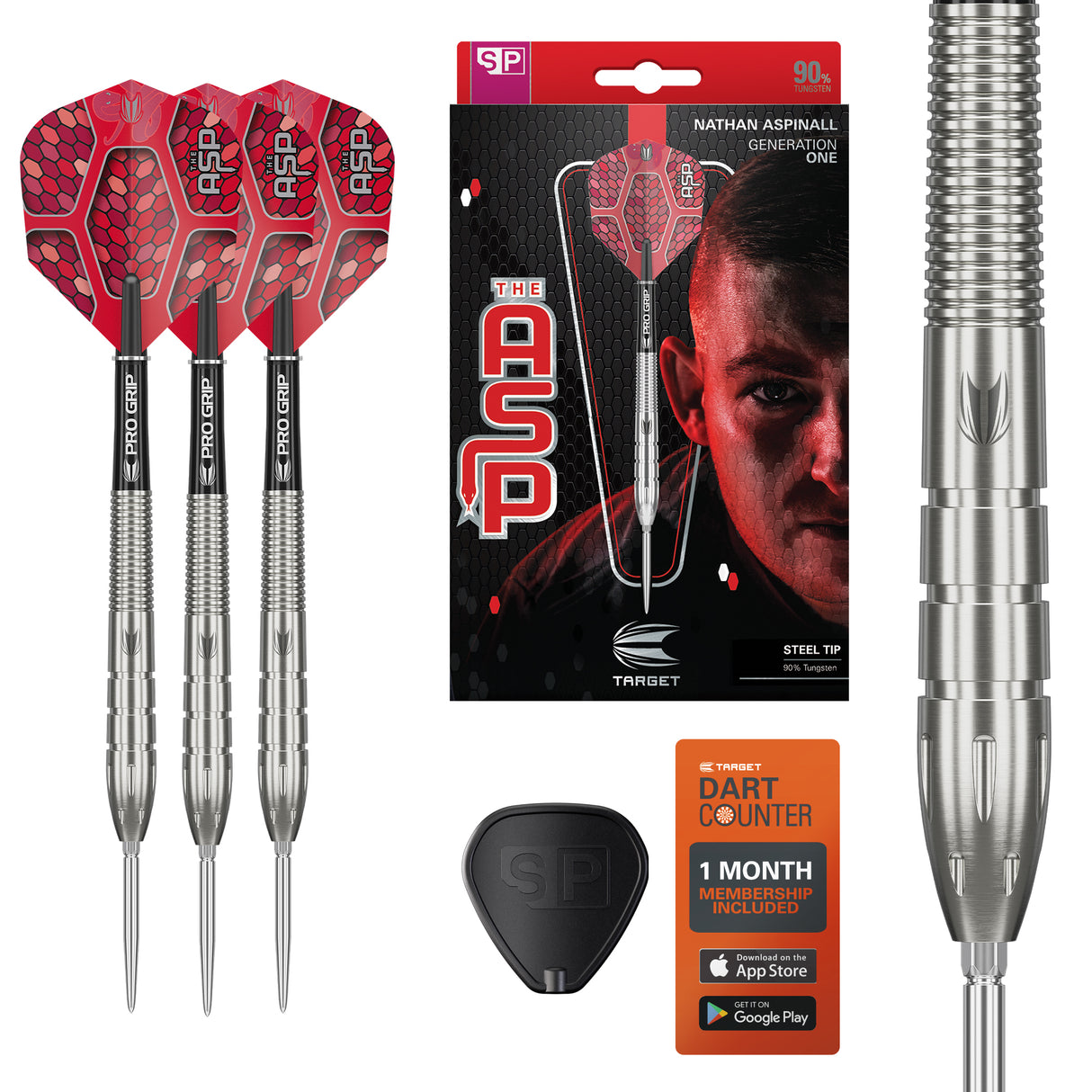 Target Nathan Aspinall Darts - Stahlspitze - 90% Tungsten - G1