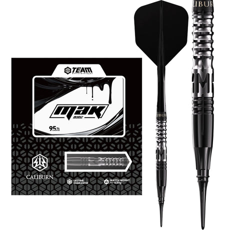 Caliburn Player Darts - Soft Tip - 95% Tungsten - Mak - 19.5g