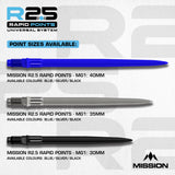 Mission R2.5 Rapid Dartspitzen - Stahlspitze - MG1