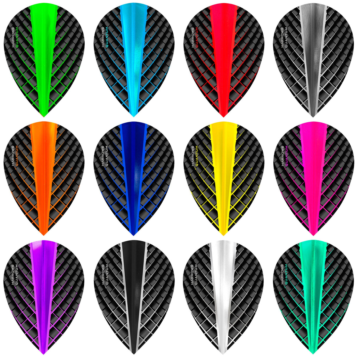 *Harrows Quantum Dart Flights – 3D-Effekt – 100 Mikron – Birne