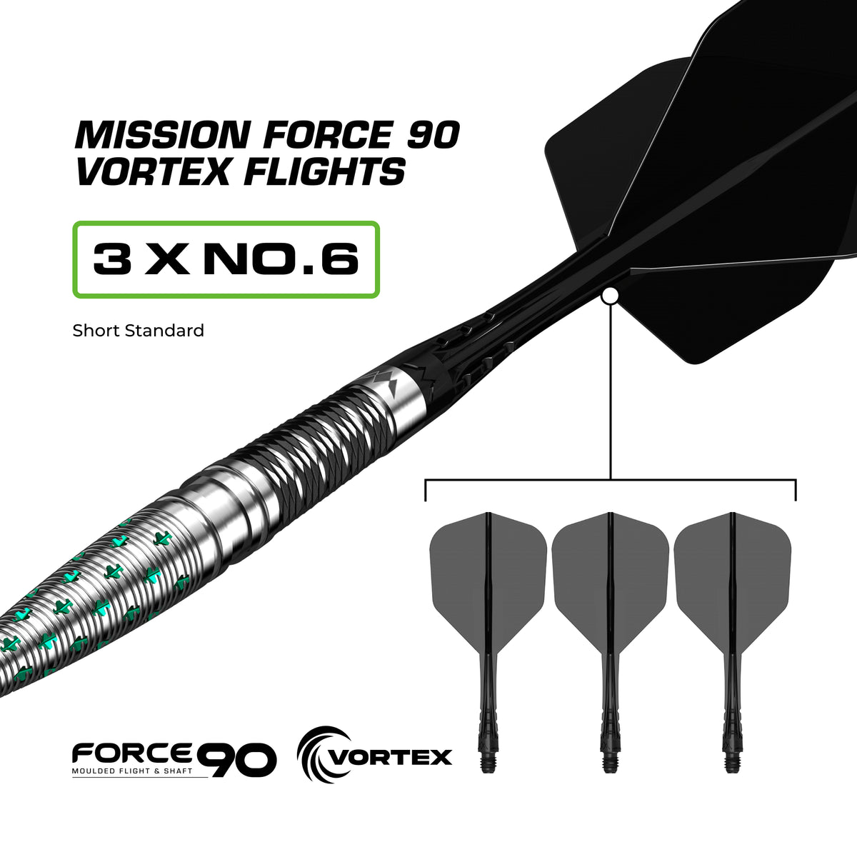 Mission Mantis R2.5 Darts - Stahlspitze - 95% Tungsten