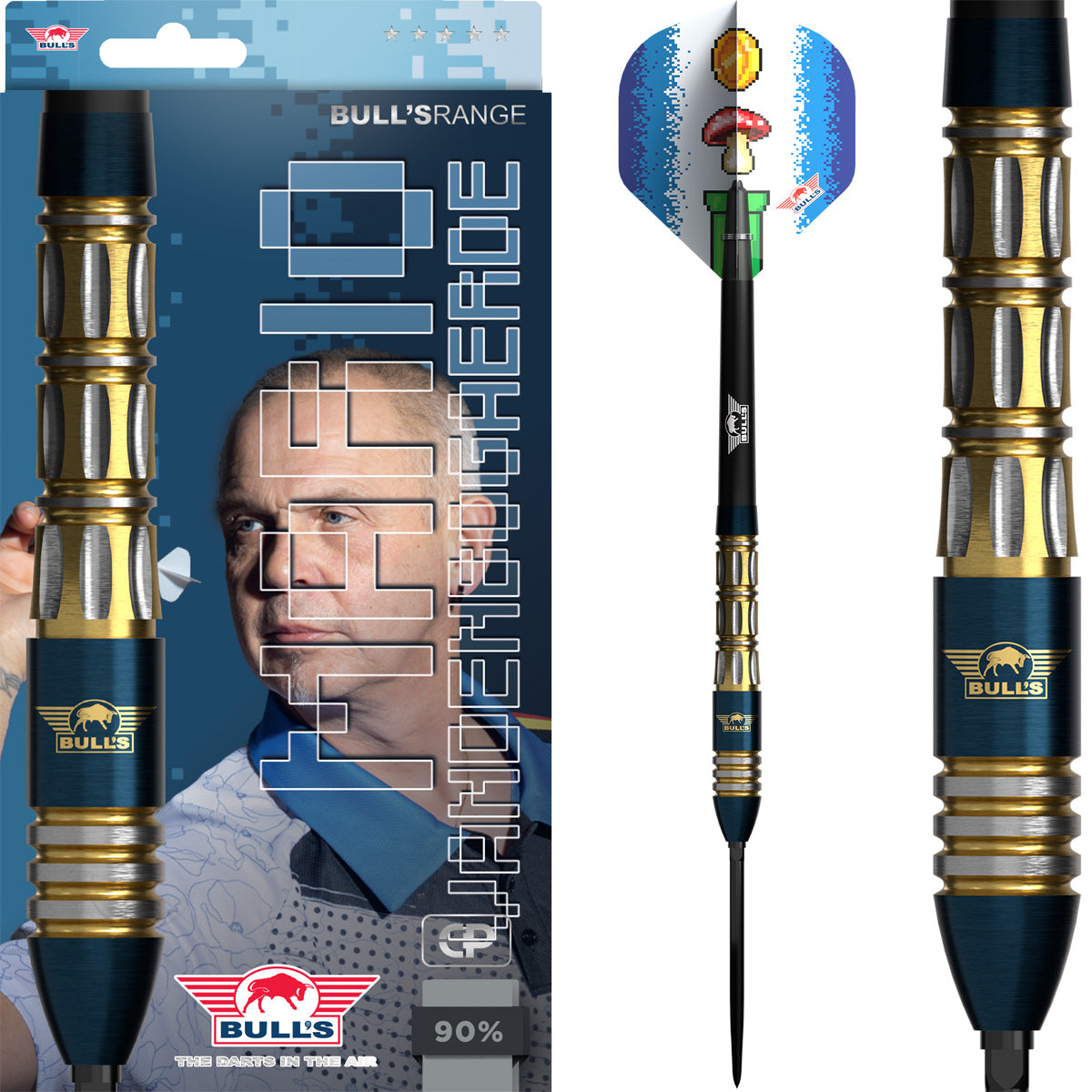 Bulls Mario Vandenbogaerde CP Darts - Stahlspitze - 90% Tungsten - E3